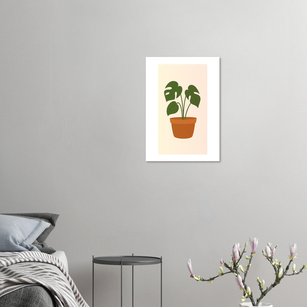 Minimalist Monstera Plant Print