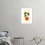 Minimalist Monstera Plant Print