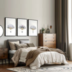 Accent Wall Ideas for Bedroom – Set of 3 Framed Prints