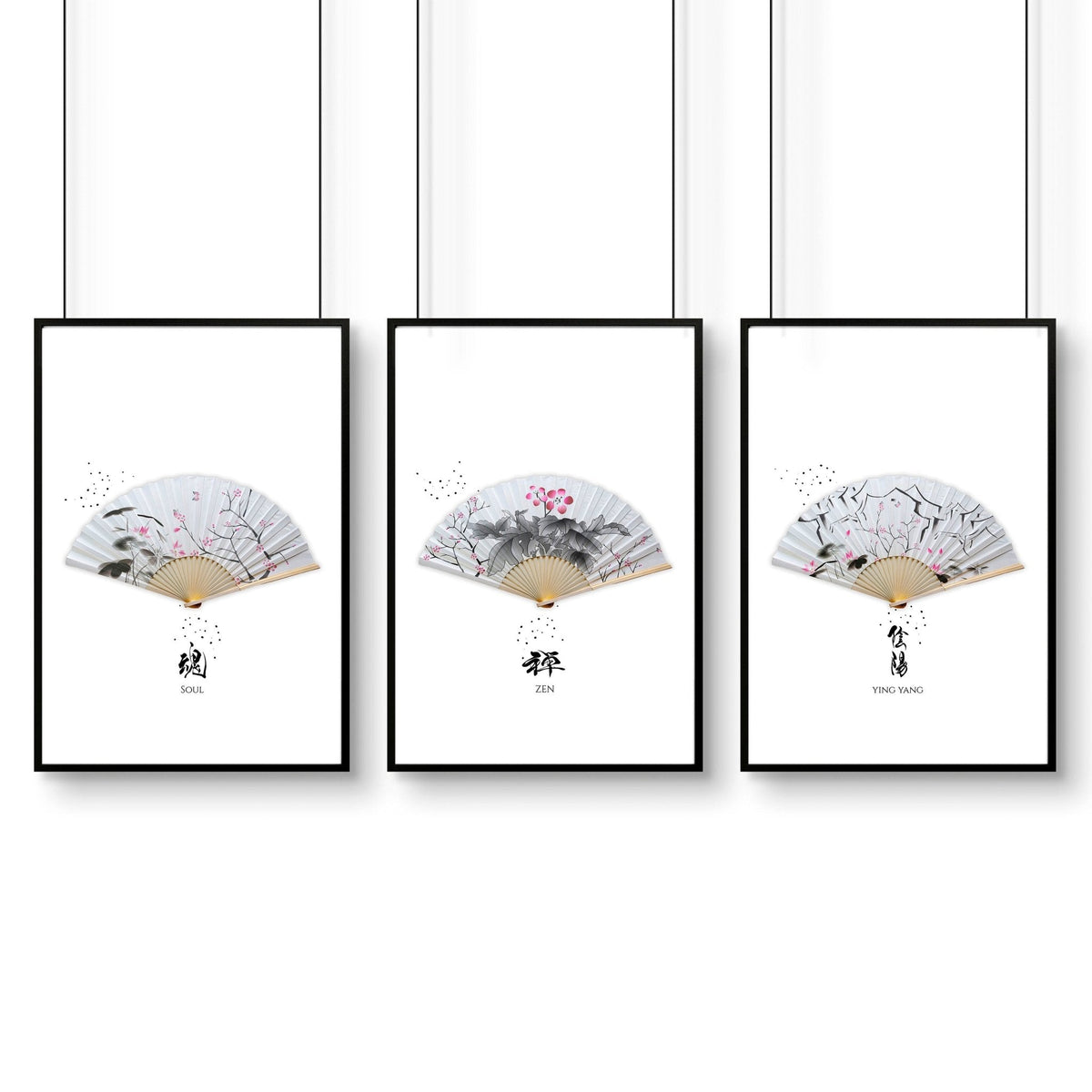 Accent Wall Ideas for Bedroom – Set of 3 Framed Prints