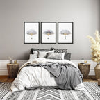 Accent Wall Ideas for Bedroom – Set of 3 Framed Prints