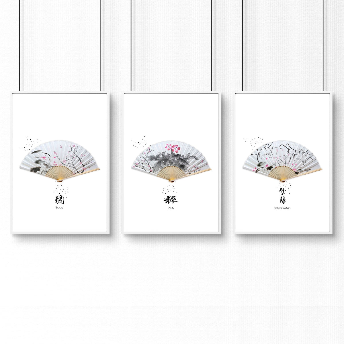 Accent Wall Ideas for Bedroom – Set of 3 Framed Prints