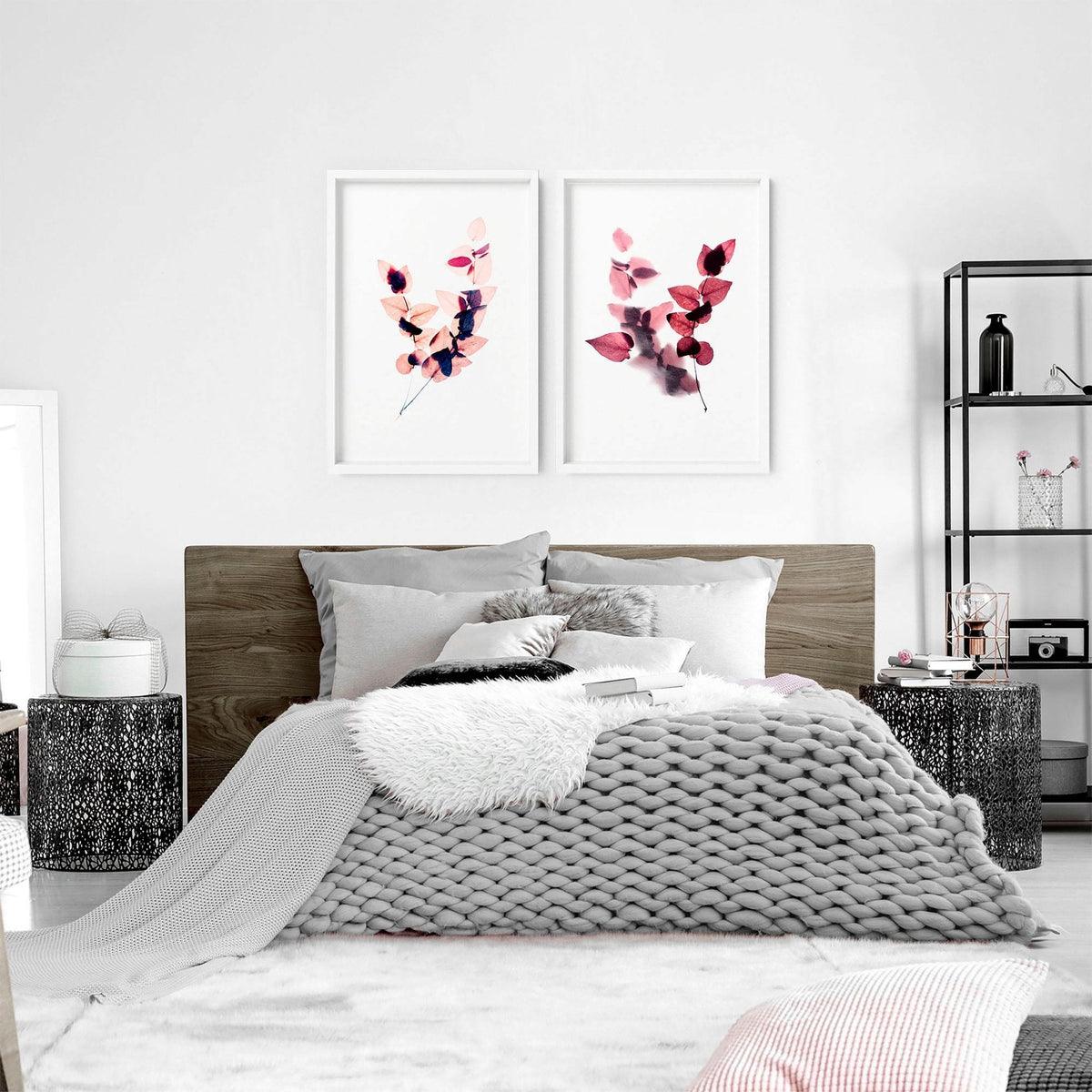 Wall Art for Bedroom Set of 2 | Framed Prints