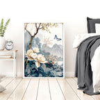 Bedroom Wall Ideas Pictures | Set of 3 Chinoiserie Wall art Prints