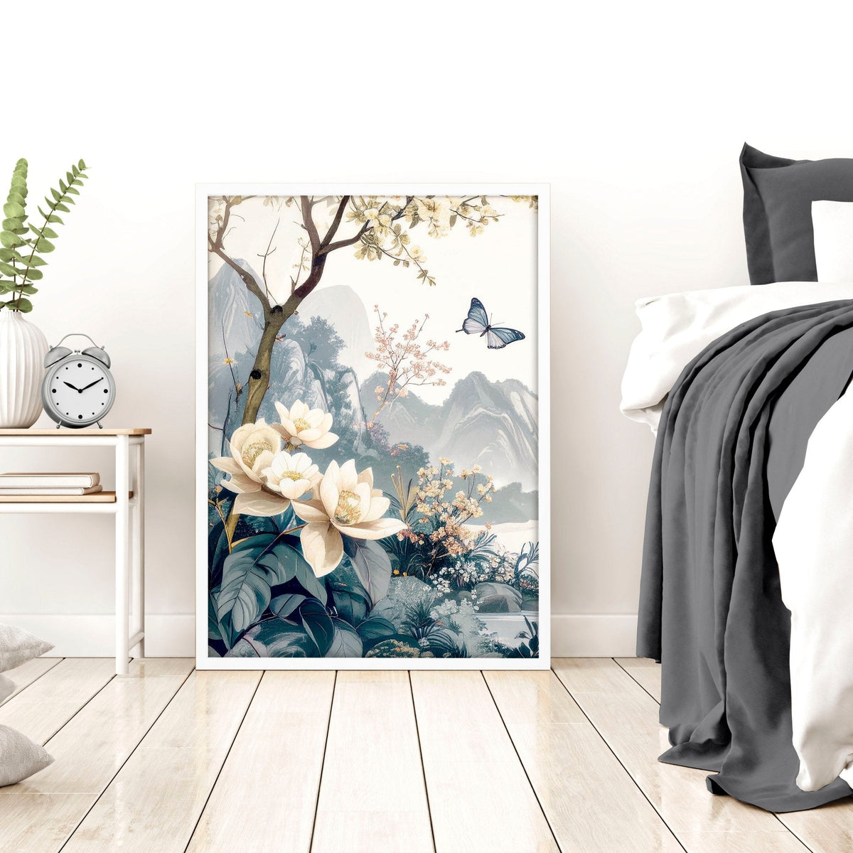 Bedroom Wall Ideas Pictures | Set of 3 Chinoiserie Wall art Prints