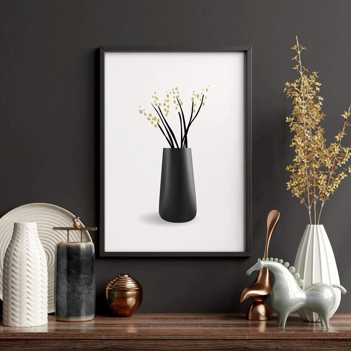 Big Paintings For Living Room | Set of 3 Botanical Wall art Prints