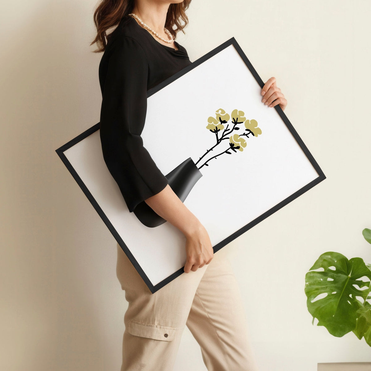 Big Paintings For Living Room | Set of 3 Botanical Wall art Prints