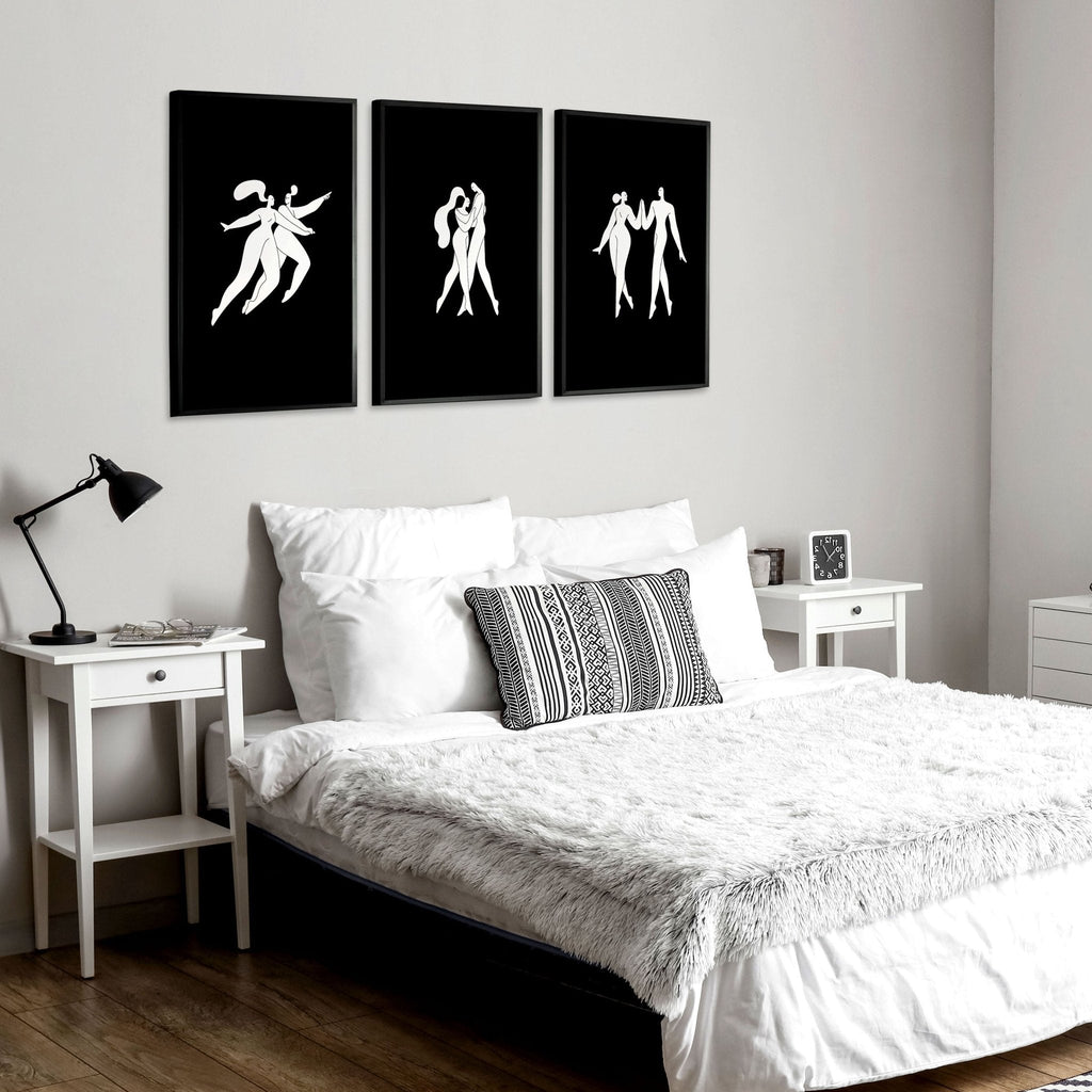Big Pictures For Bedroom | Set of 3 Minimalist Wall art Prints