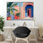Big Prints For Walls | Set of 2 Moroccan Inspired Wall art Prints