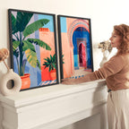 Big Prints For Walls | Set of 2 Moroccan Inspired Wall art Prints