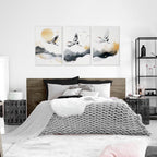 Big Wall Art For Bedroom | Set of 3 Asian Inspired Wall art Prints