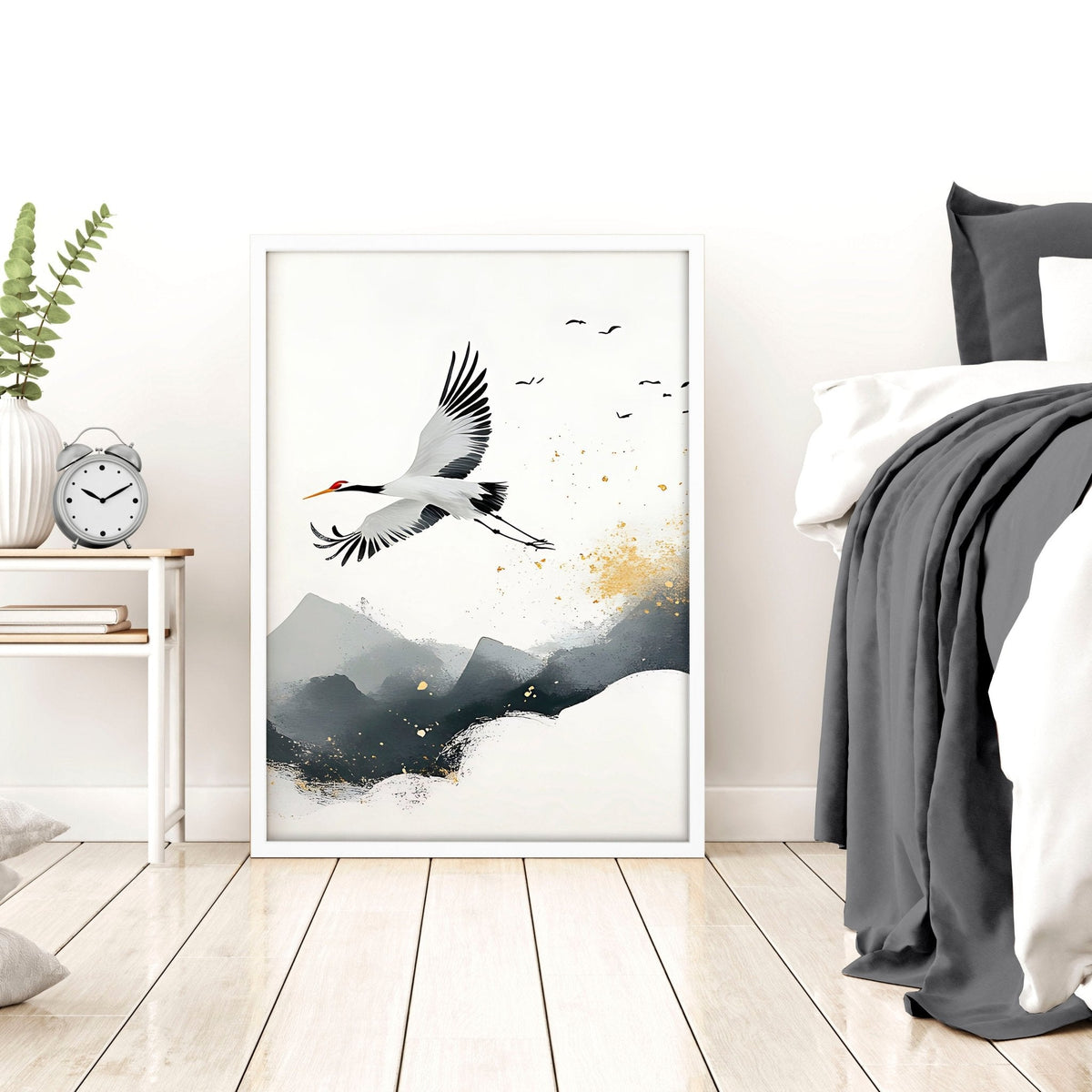 Big Wall Art For Bedroom | Set of 3 Asian Inspired Wall art Prints