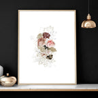 Big wall art for living room | set of 3 Shabby Chic prints