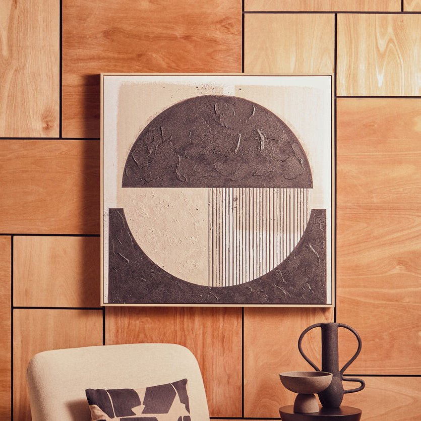 Black and Cream Wall Art | Astratto - MOOAZAA