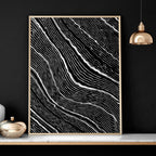 Black and white art wall | set of 2 wall art prints for living room