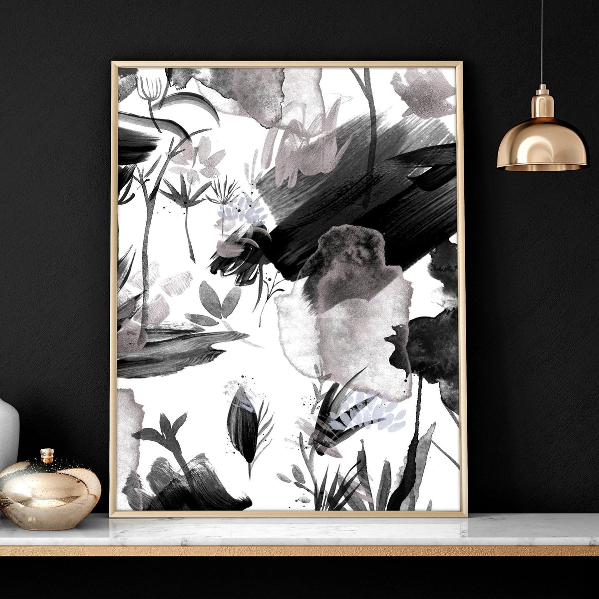 Bathroom Prints Black and White | Set of 3 Wall Art