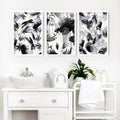 Bathroom Prints Black and White | Set of 3 Wall Art