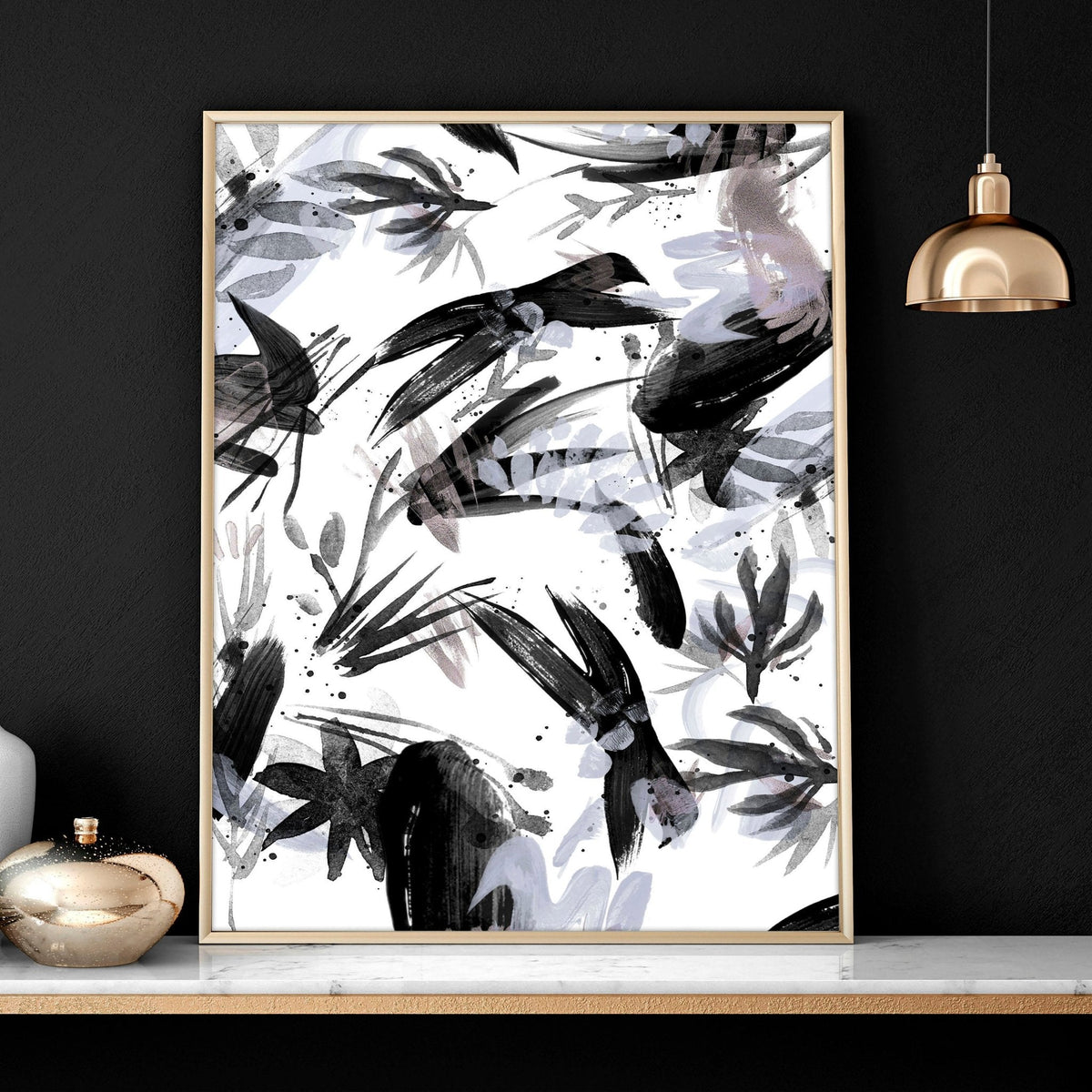 Bathroom Prints Black and White | Set of 3 Wall Art