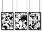 Bathroom Prints Black and White | Set of 3 Wall Art