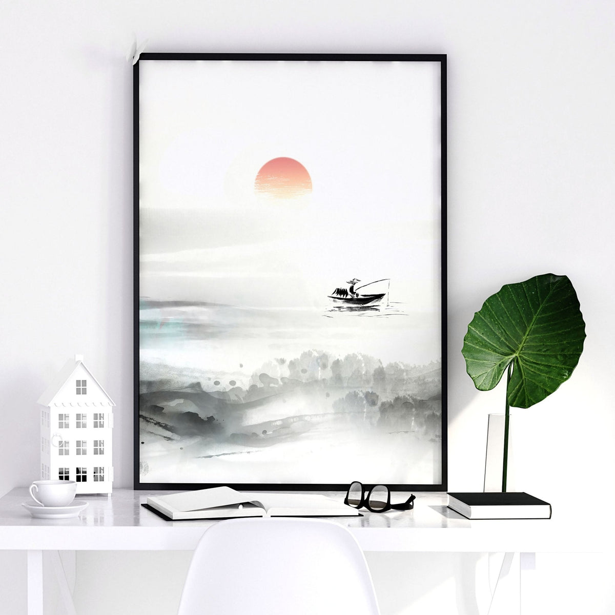Black and White Japanese Art – Set of 3 Prints