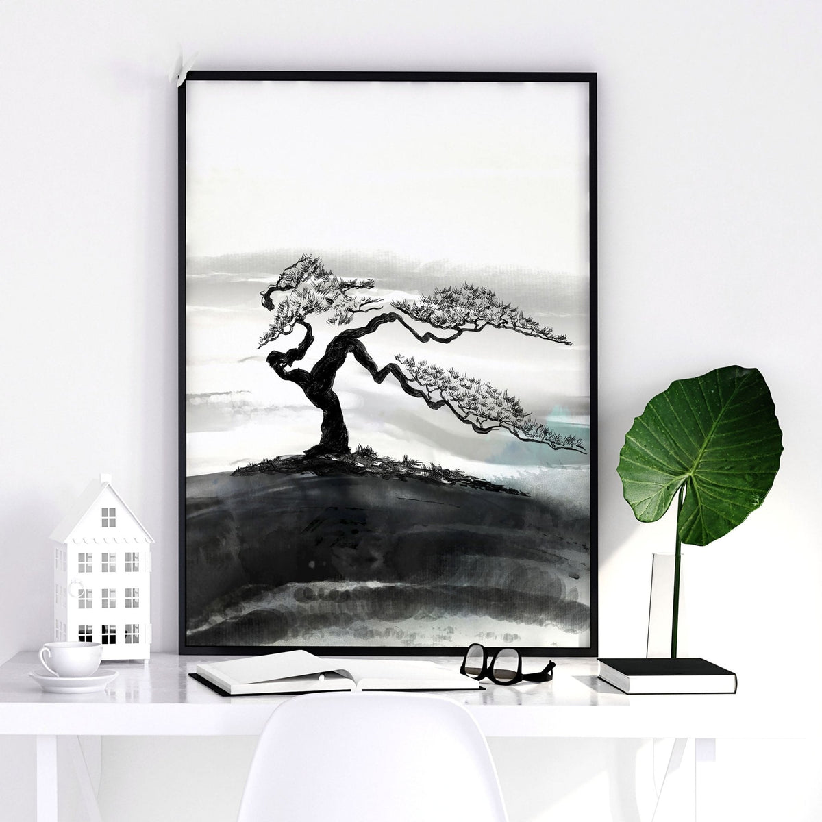 Black and White Japanese Art – Set of 3 Prints