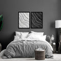 Black & White Wall Decor for Bedroom | Line Art Set of 2