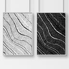 Black & White Wall Decor for Bedroom | Line Art Set of 2