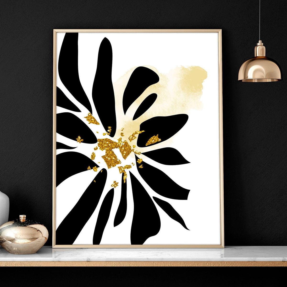 3 Set Wall Art Framed | Black & White Botanical Prints
