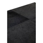 Black Hair-On-Hide Leather Coffee Table with Gold Metal Frame and Storage Drawer | Kensington Townhouse - MOOAZAA