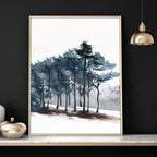 Blue Wall Art For Living Room | Set of 3 wall art prints