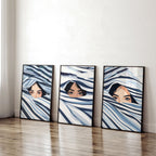 Boho Style Wall Decor | Set of 3 Boho Women Wall art Prints
