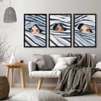 Boho Style Wall Decor | Set of 3 Boho Women Wall art Prints