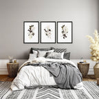 Bedroom Print Ideas – Botanical Set of 3 Wall Art Prints
