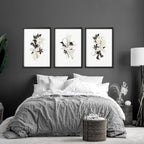 Bedroom Print Ideas – Botanical Set of 3 Wall Art Prints