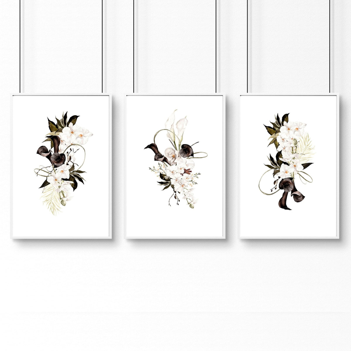 Bedroom Print Ideas – Botanical Set of 3 Wall Art Prints