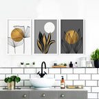 Botanical Pictures for Bathroom – Set of 3 Prints