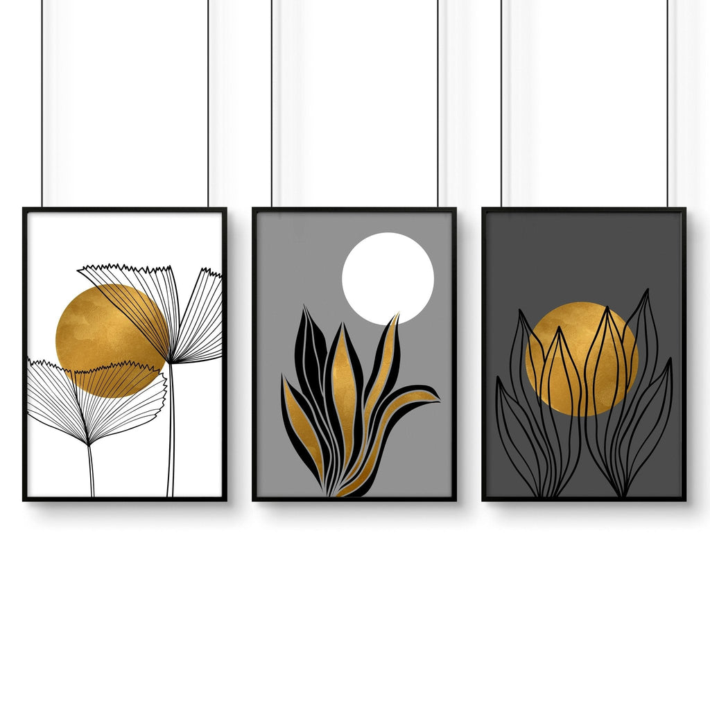 Botanical Pictures for Bathroom – Set of 3 Prints