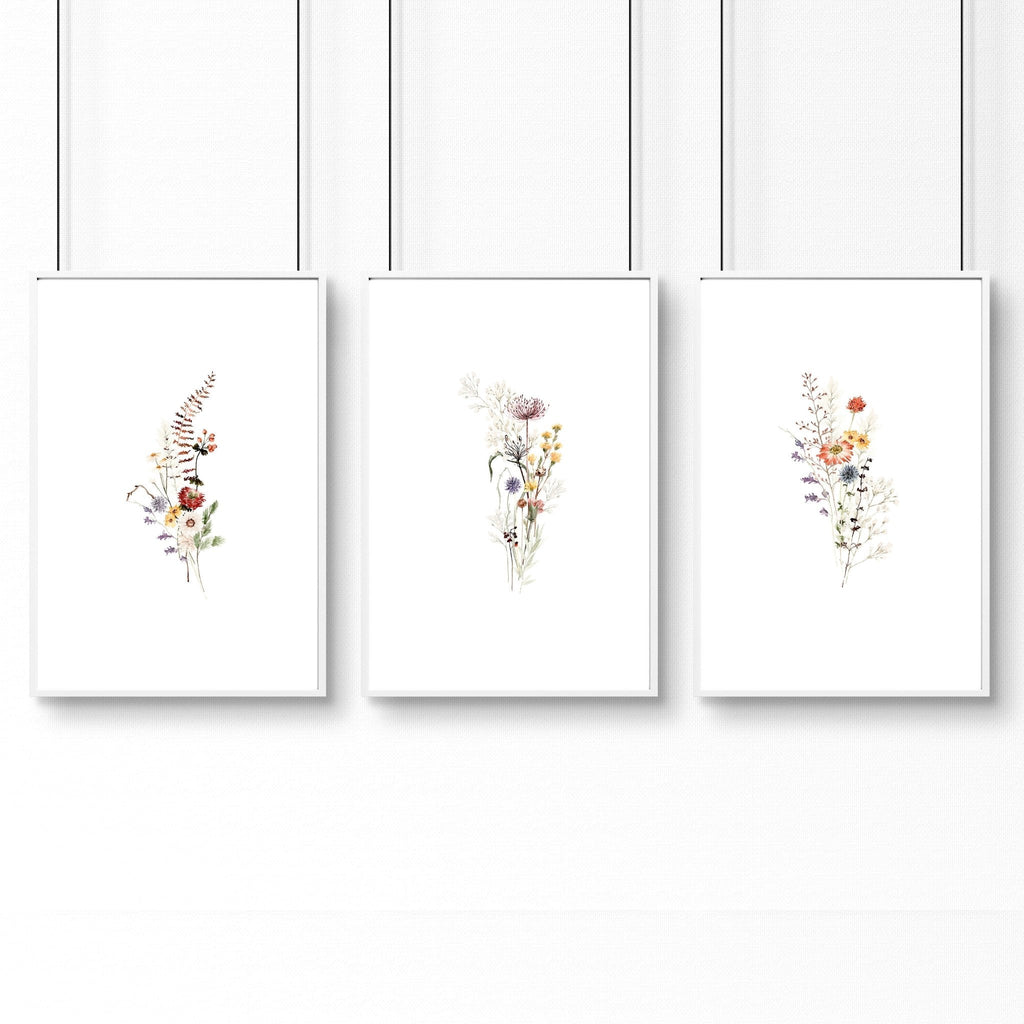 Botanical Framed Prints | Set of 3 wall art prints