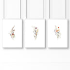 Botanical Framed Prints | Set of 3 wall art prints