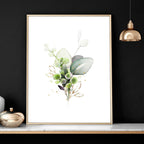 Set of 3 Botanical Prints Framed | Home Office Wall Art
