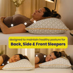Brightr® Luna Adjustable Memory Foam pillow for neck & shoulder pains - MOOAZAA