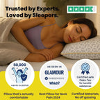Brightr® Luna Adjustable Memory Foam pillow for neck & shoulder pains - MOOAZAA