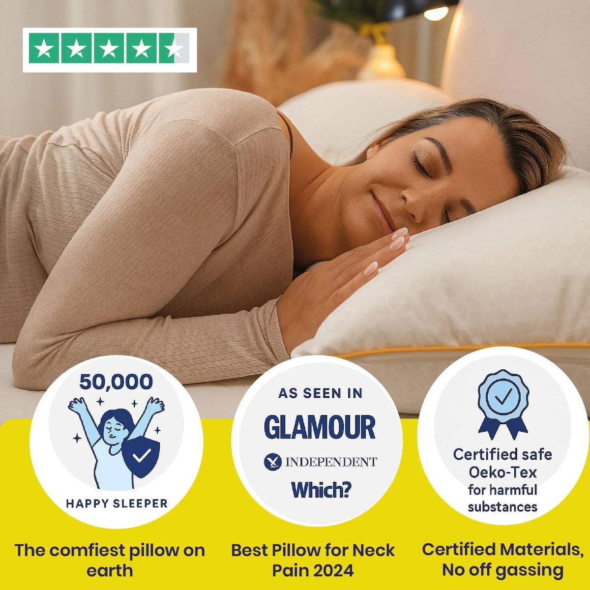 Brightr® Stella Hybrid Adjustable Pillow bundle - MOOAZAA