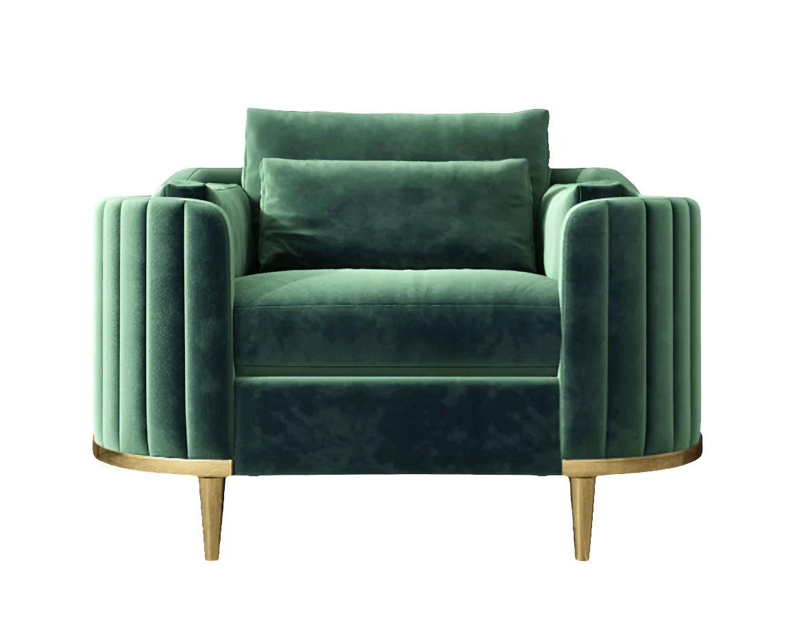 Brooklyn Sofas Suite Sets in Luxury Green Velvet - MOOAZAA 