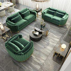 Brooklyn Sofas Suite Sets in Luxury Green Velvet