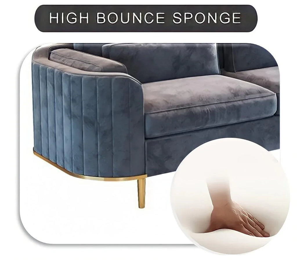 Brooklyn Sofas Suite Sets in Luxury light & dark Grey Velvet - MOOAZAA 