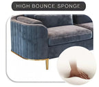 Brooklyn Sofas Suite Sets in Luxury light & dark Grey Velvet - MOOAZAA 