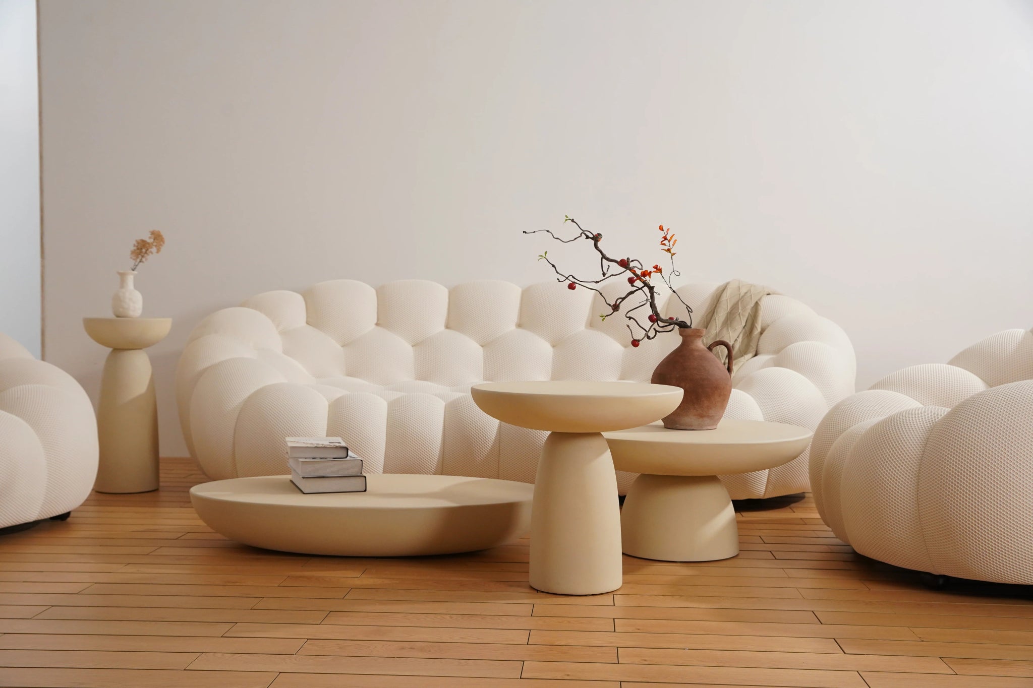 BUBBLE Modern Three - Seater Sofa - MOOAZAA