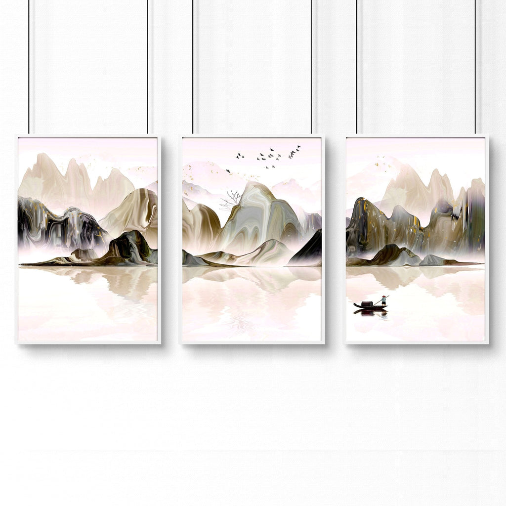 Artwork for Office Walls – Set of 3 Framed Art Prints