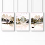 Artwork for Office Walls – Set of 3 Framed Art Prints